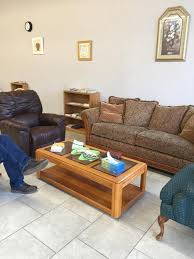 Interior view of The Coffee Pot warming shelter and community space in East Portland
